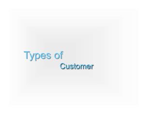 Types of
Customer
 
