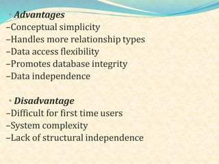 Type of database models | PPTX | Databases | Computer Software and ...