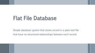 Different type of databases | PPTX
