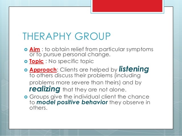Type of group counseling