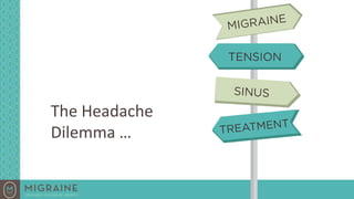 The Headache
Dilemma …
 