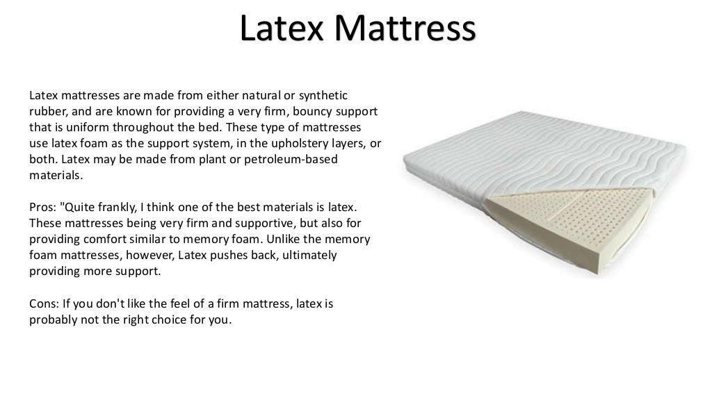 Types of Mattresses 10 mattresses explained