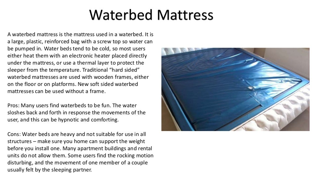 Types of Mattresses 10 mattresses explained