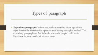 Types of paragraphs | PPTX