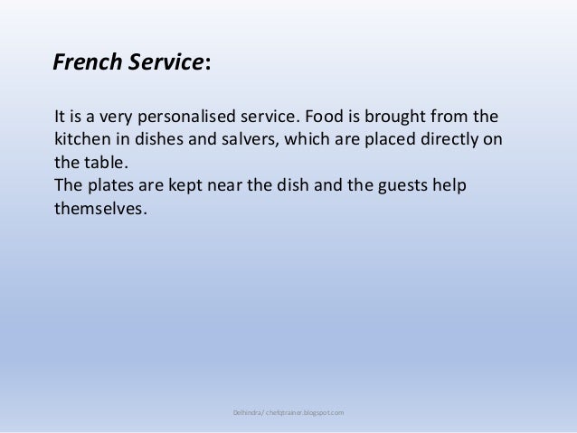 Types of Service Restaurant: www.chefqtrainer.blogspot.com