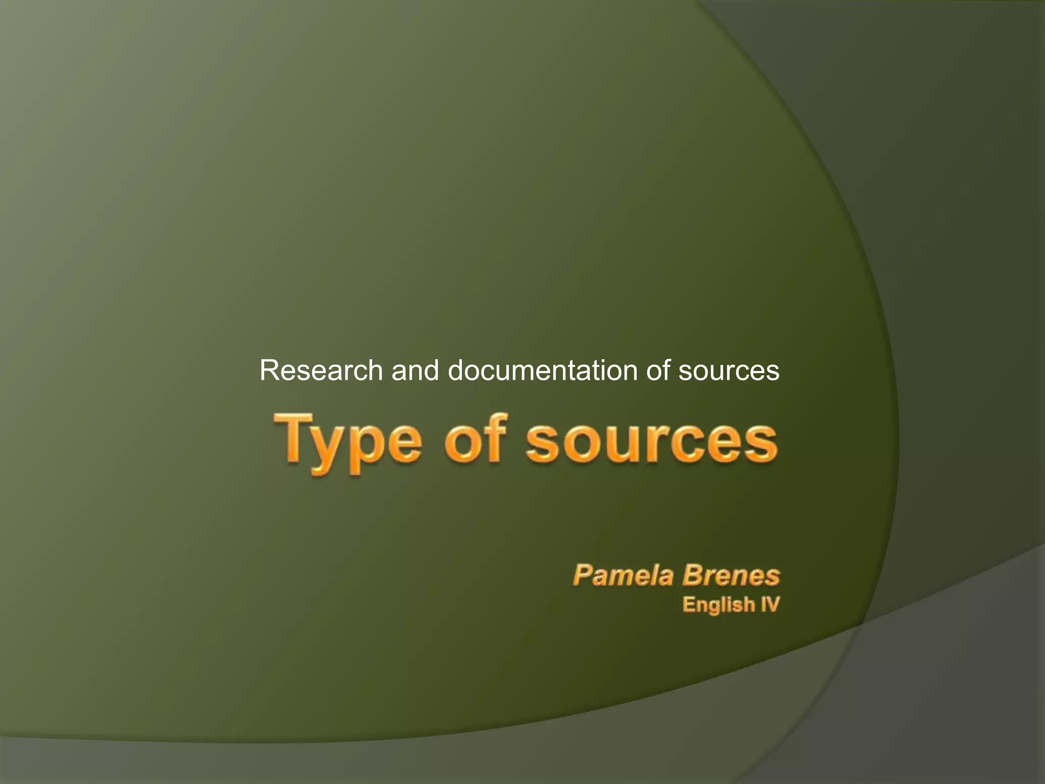 Type of sources | PPTX