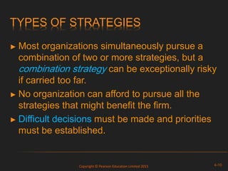 Strategies Topic strategic management, this topic explain the type of strategies | PDF