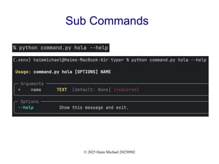 Getting Started with Typer: Building Modern CLIs in Python [Free Meetup ...
