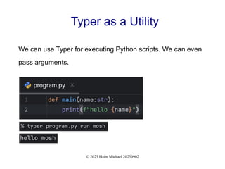 Getting Started with Typer: Building Modern CLIs in Python [Free Meetup ...