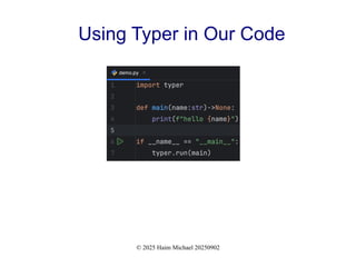 Getting Started with Typer: Building Modern CLIs in Python [Free Meetup ...