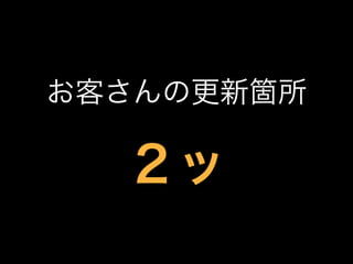 お客さんの更新箇所

  ２ッ
 