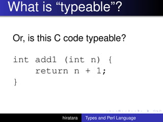 Types and perl language | PPT