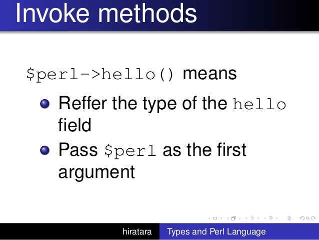 Types and perl language
