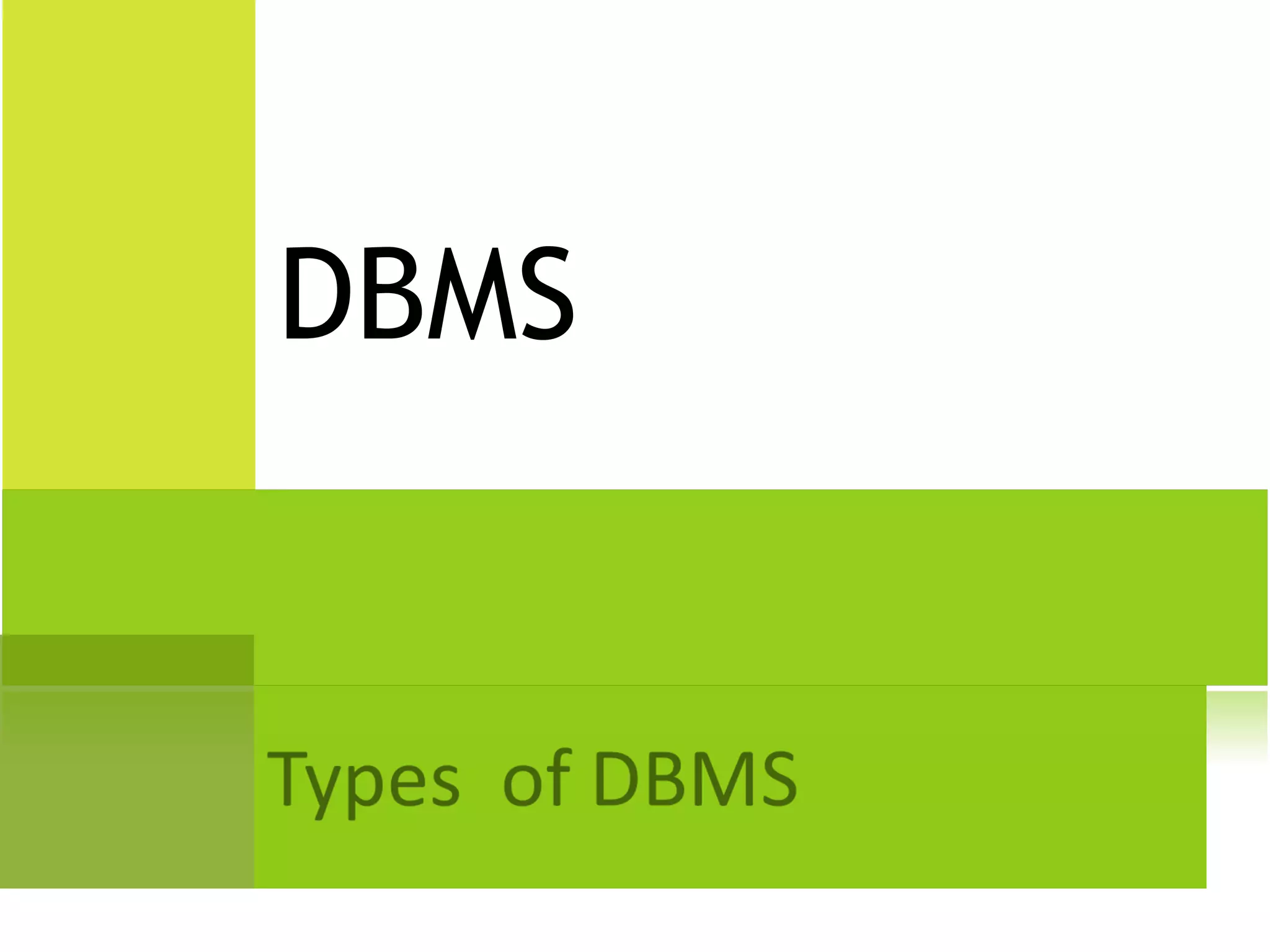 Types dbms | PPT