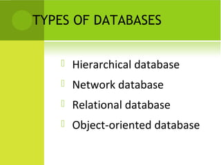 Types dbms | PPT