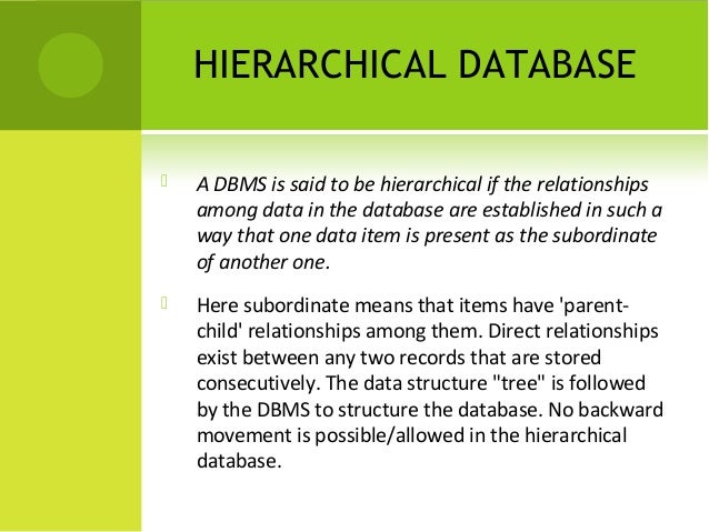 what are the 4 types of dbms