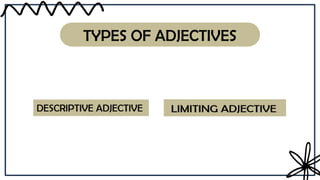 TYPES OF ADJECTIVES
 