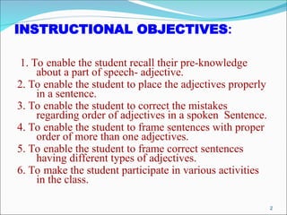 types-of-adjectives.ppt presentation for kids | PPT