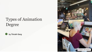 Types of Animation
Degree
by Thirath Garg
 