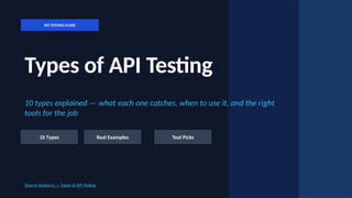 Types of API Testing: A Complete Visual Guide | PPTX