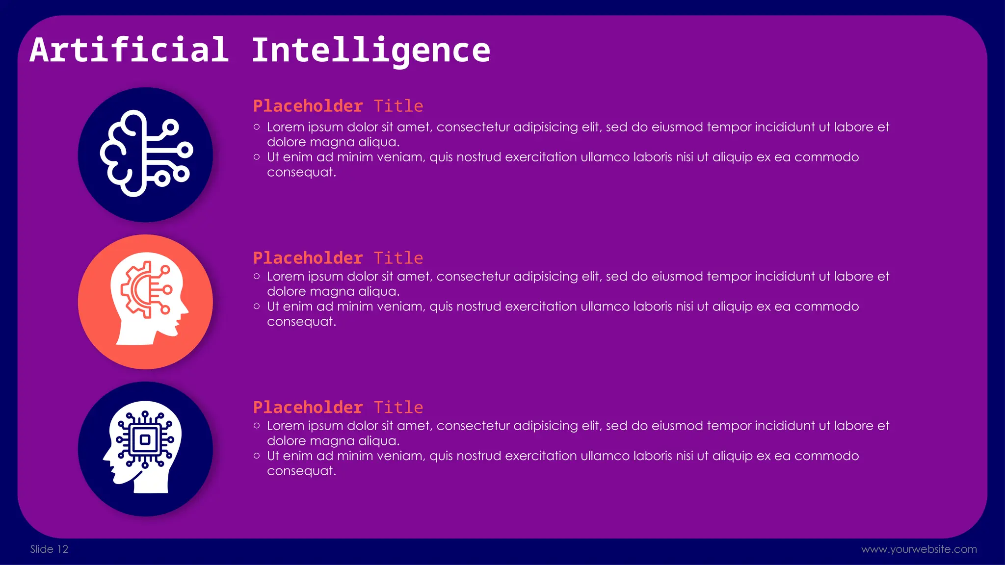 Types of Artificial Intelligence PowerPoint Template | PPTX