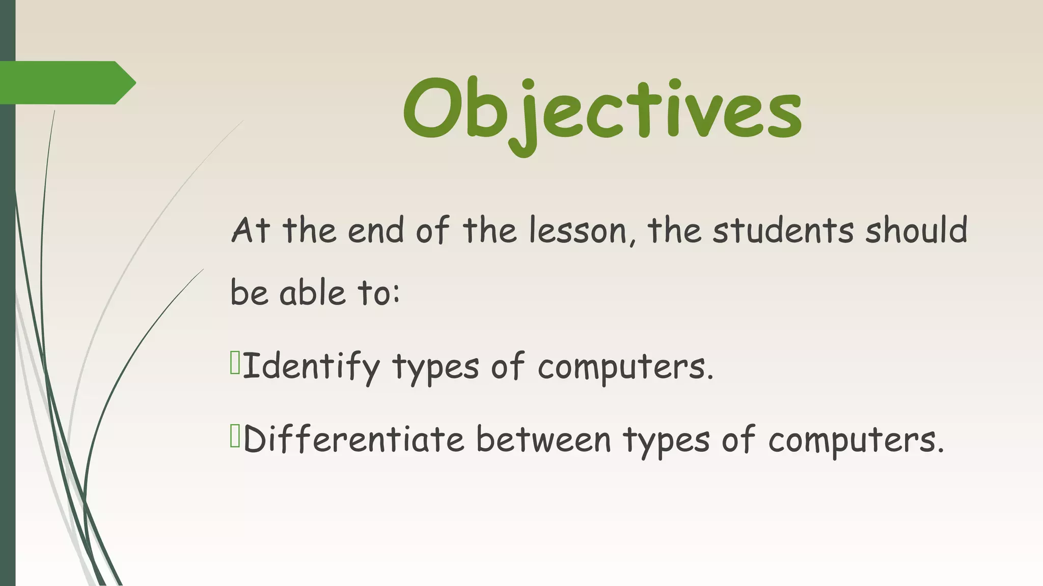 Types of computers grade1 | PPT