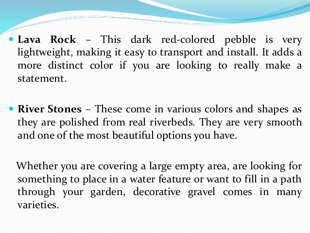 Types Of Decorative Gravel For Your Landscape