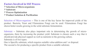 Types of Fermentation Solid State Fermentation | PPTX