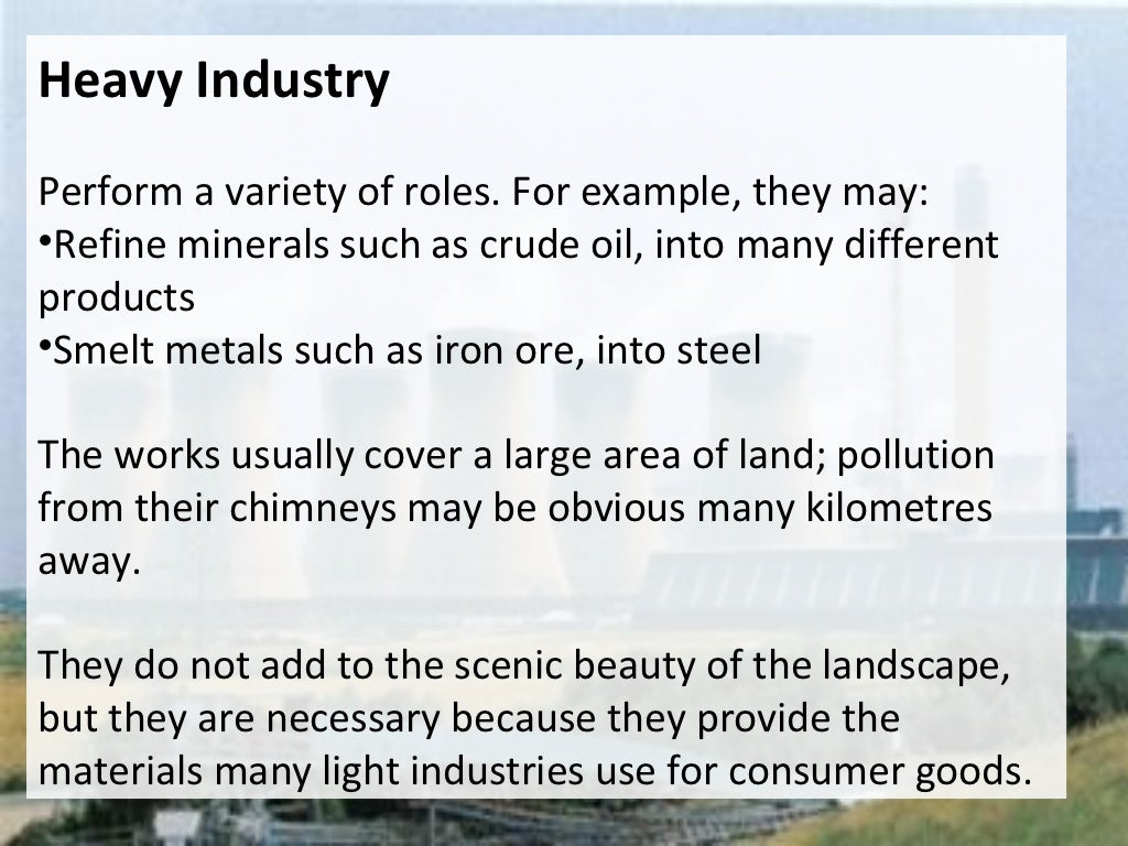 Types Of Manufacturing Industry