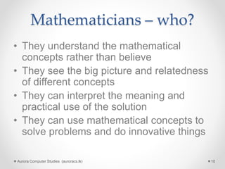 How people use maths | PPT