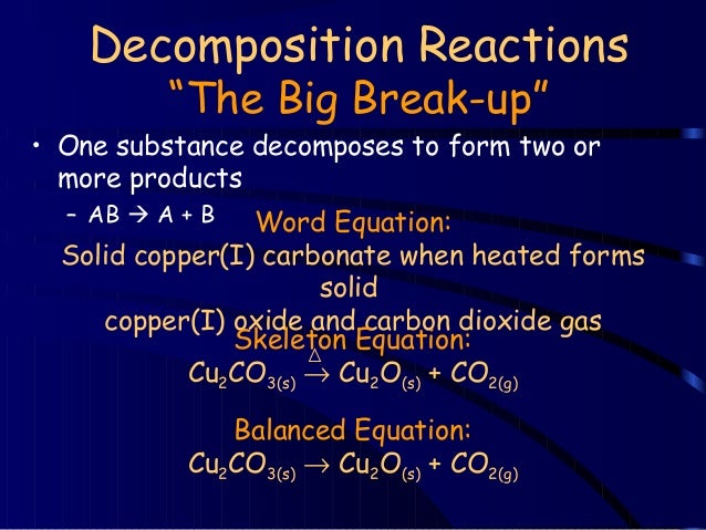 Decomposition Equation