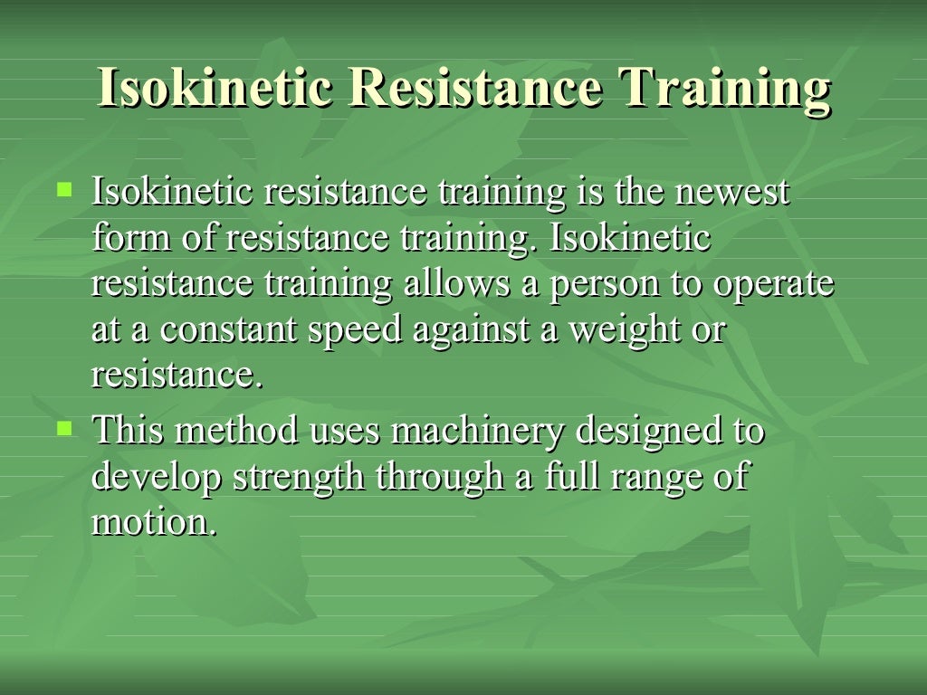 Types Of Resistance Training