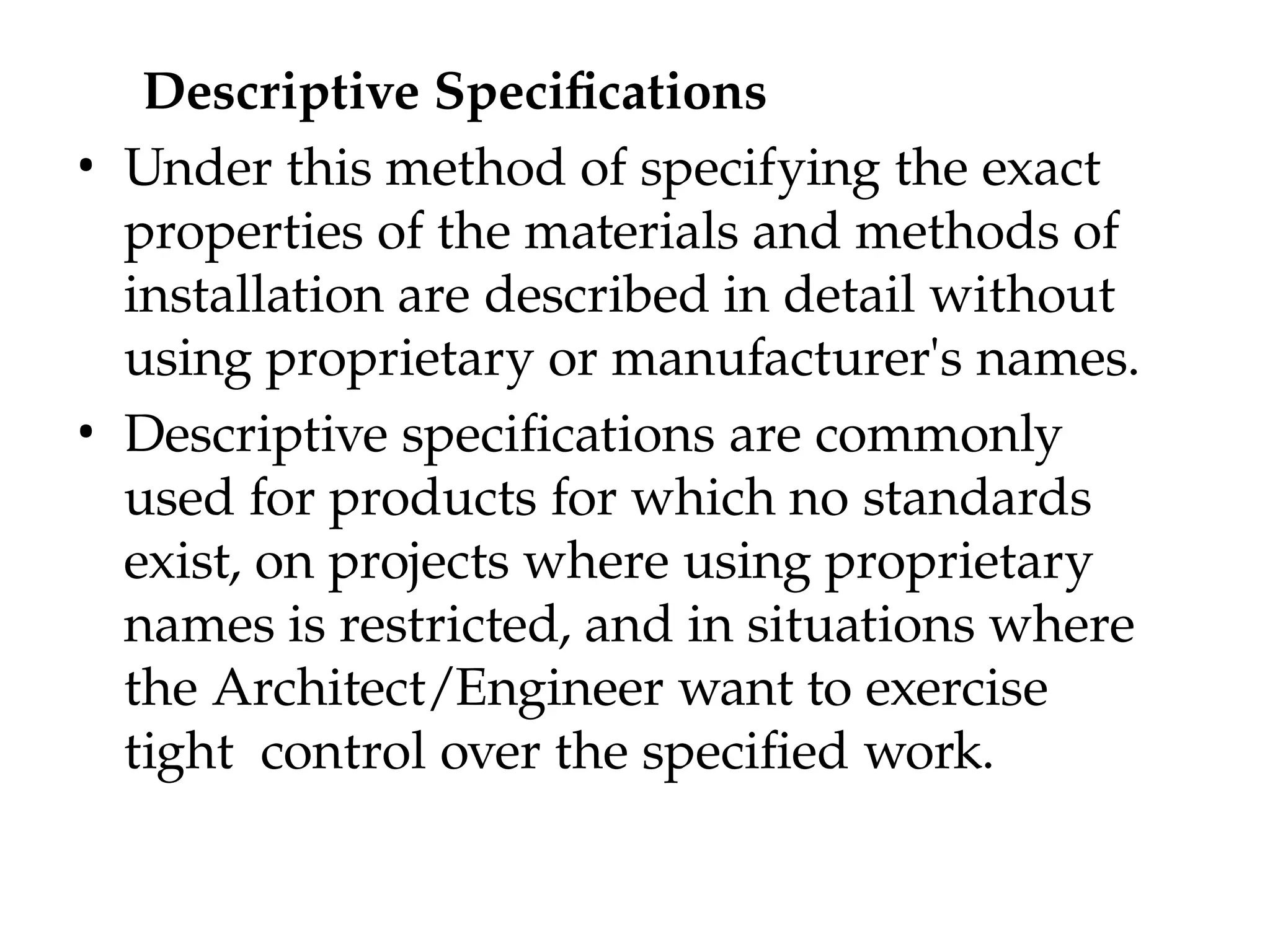 Types-of-specification b. architecture . | PPTX