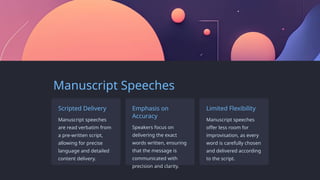 Types-of-Speeches speech principles delivery | PPTX