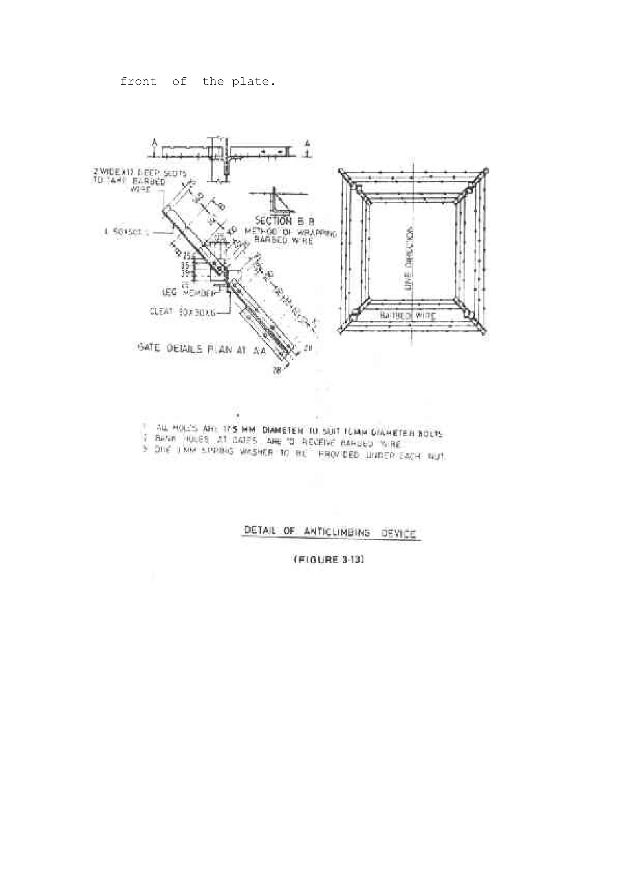 front   of   the plate.
 