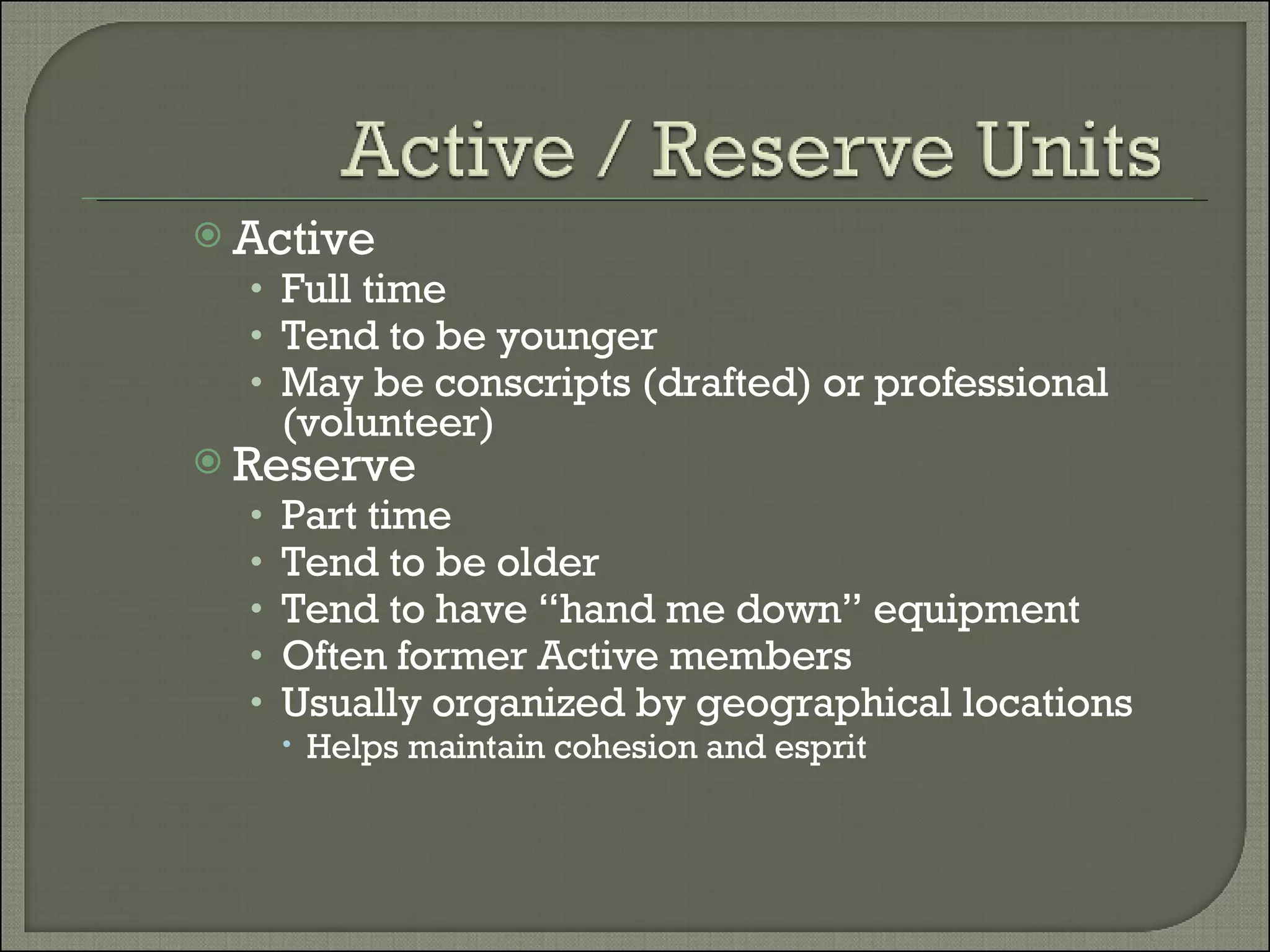 Types Of Modern Military Units | PPT