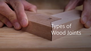 Types of
Wood Joints
 
