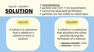 Solute In Science Form Example Types of mixtures for grade 6 science ppt | PDF