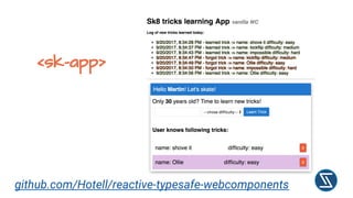 <sk-app>
github.com/Hotell/reactive-typesafe-webcomponents
 