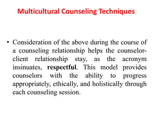 Types and areas of counseling multicultural counseling | PDF