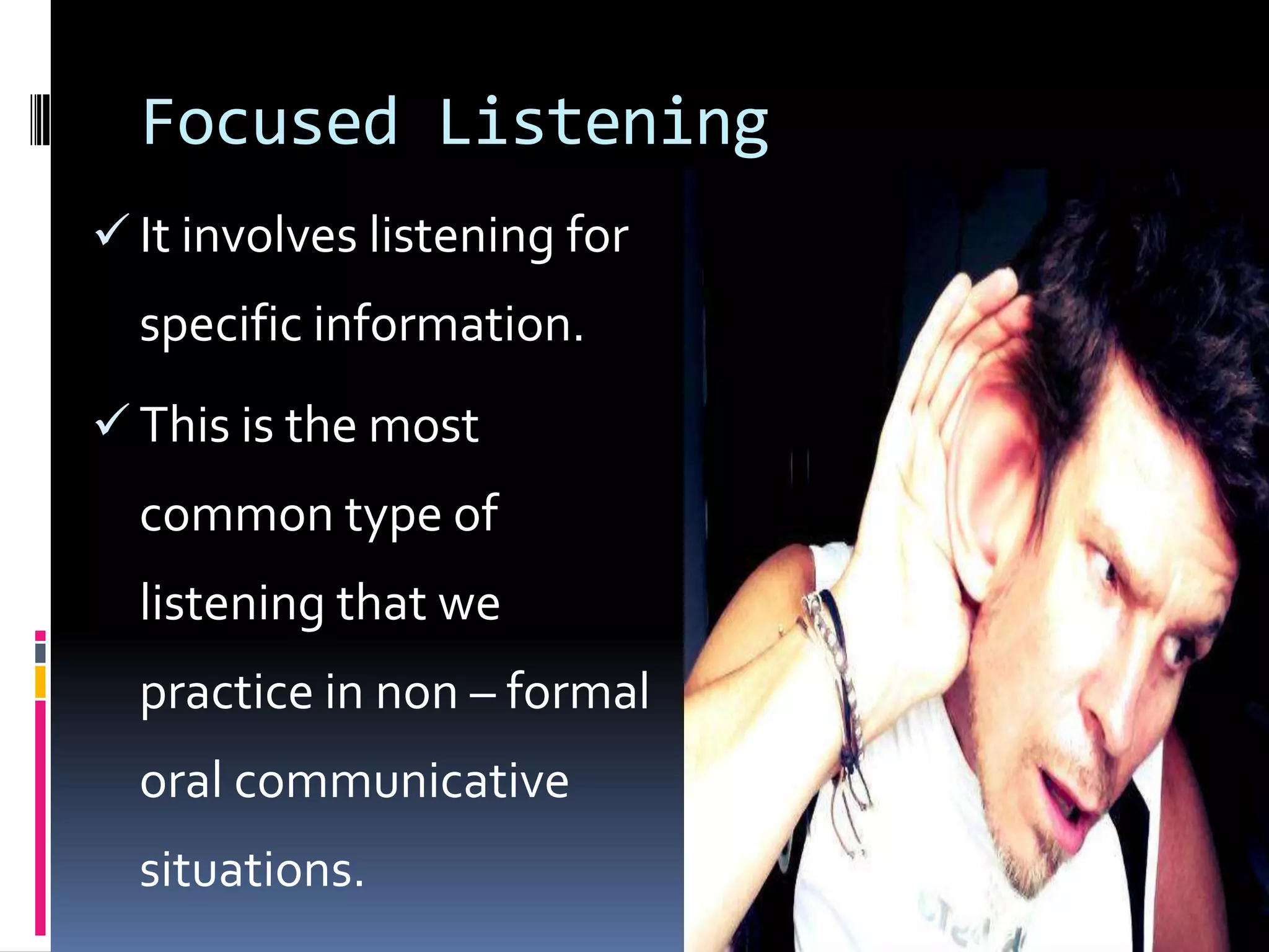Types and barriers to listening PPT