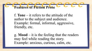 TYPES AND FEATURES OF POETRY AND PROSE - GRADE 9.pptx