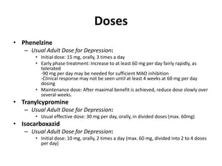 Types and groups of antidepressants