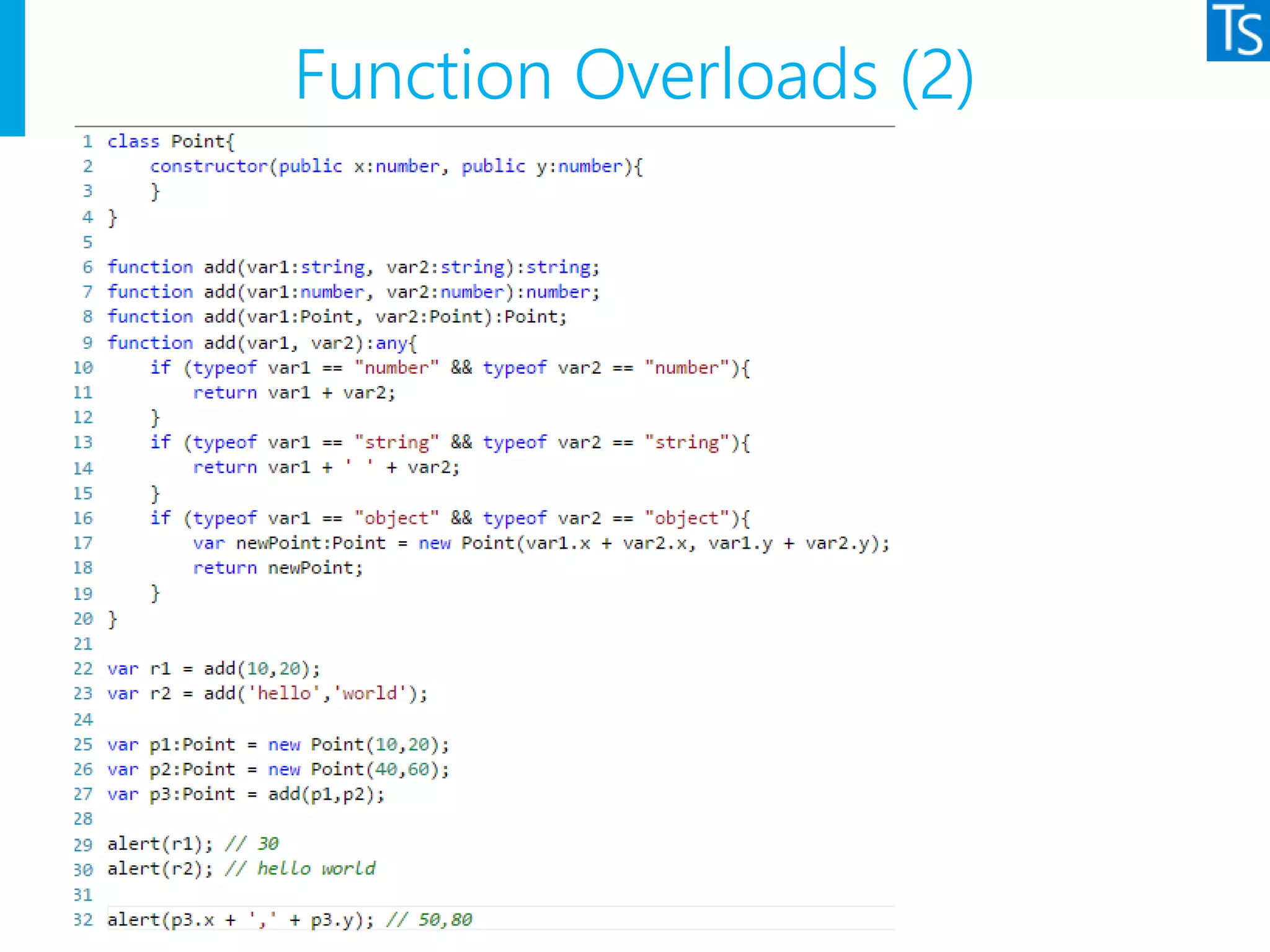 Function Overloads (2)
 