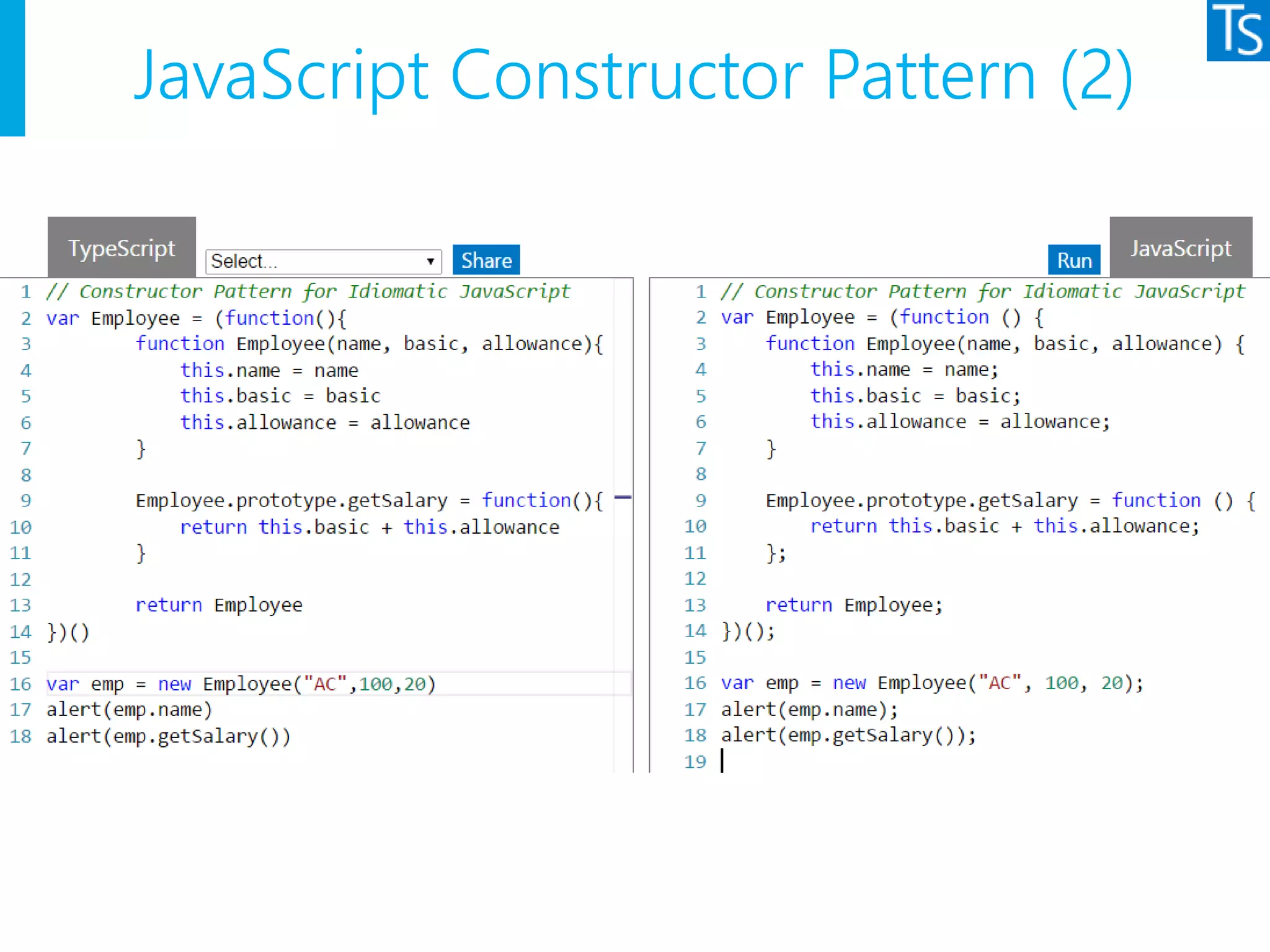 JavaScript Constructor Pattern (2)
 