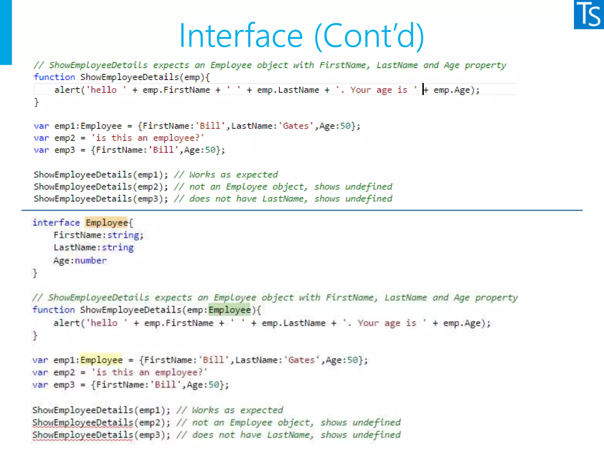 Interface (Cont’d)
 