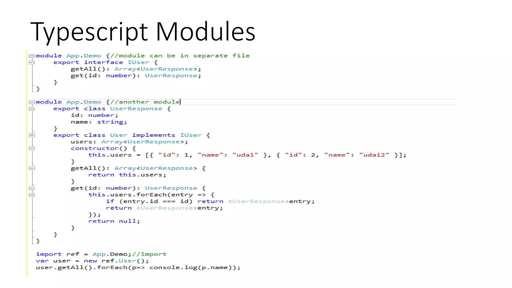 Typescript Modules
 