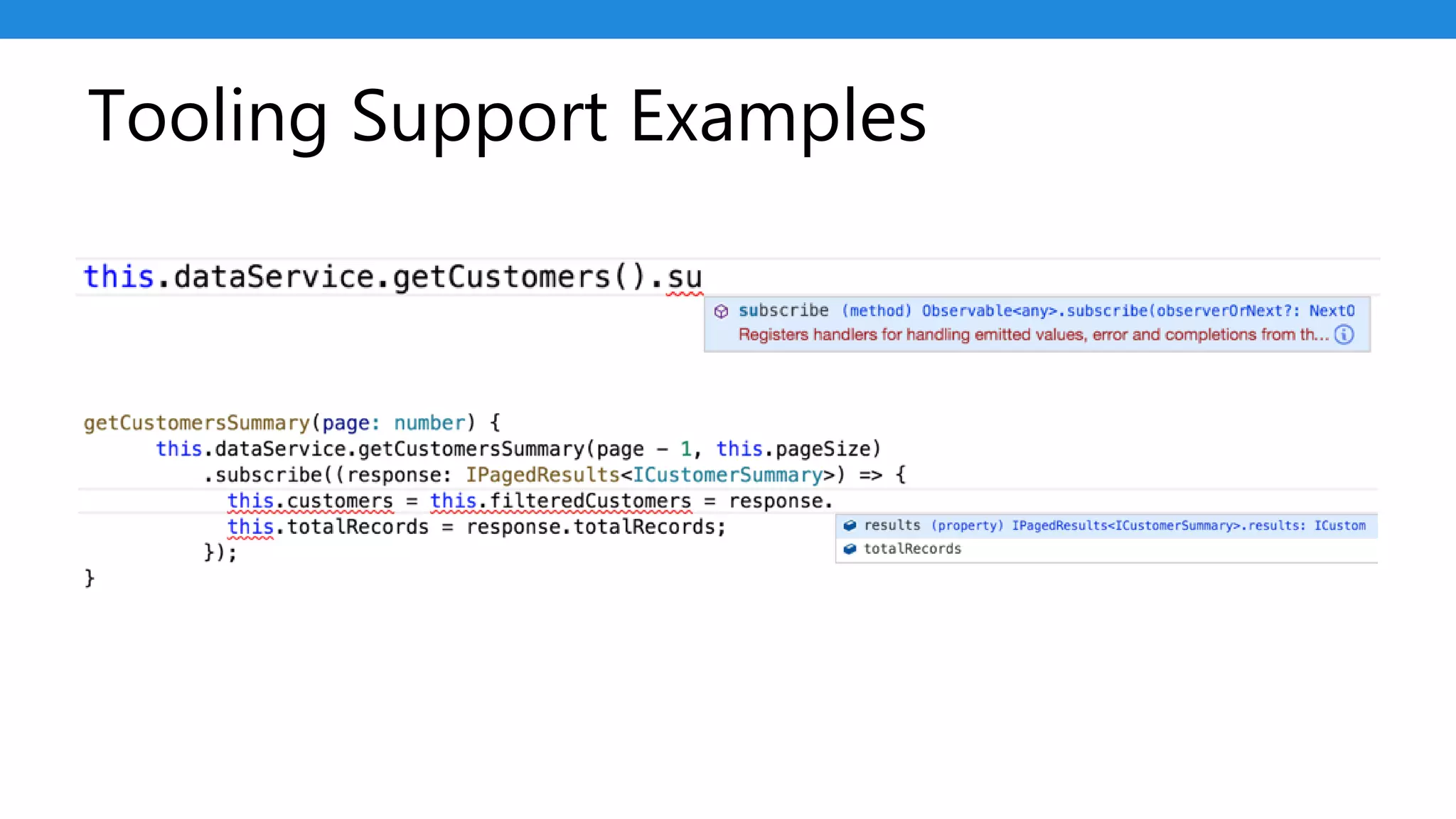 Tooling Support Examples
 