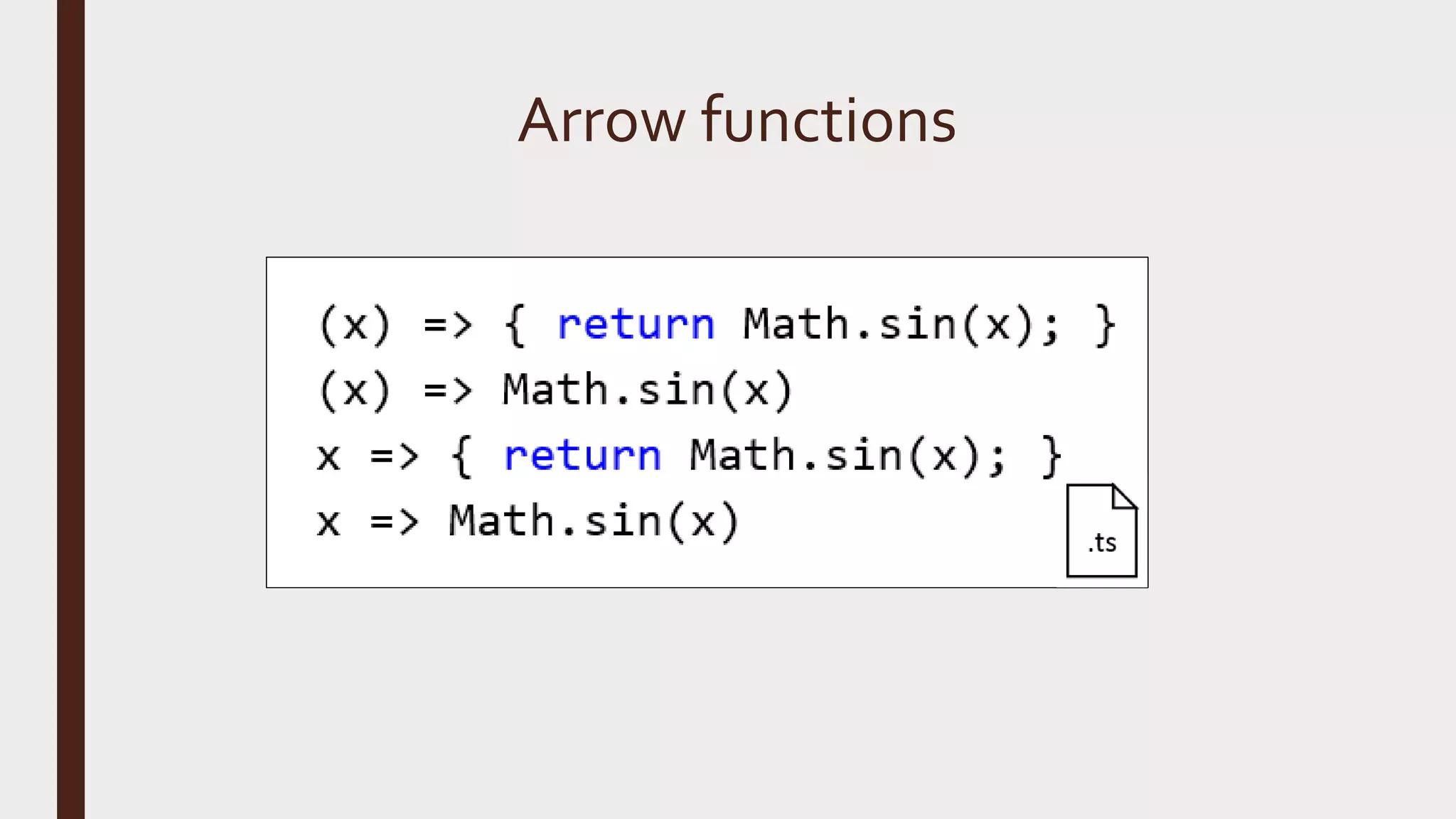 Arrow functions 