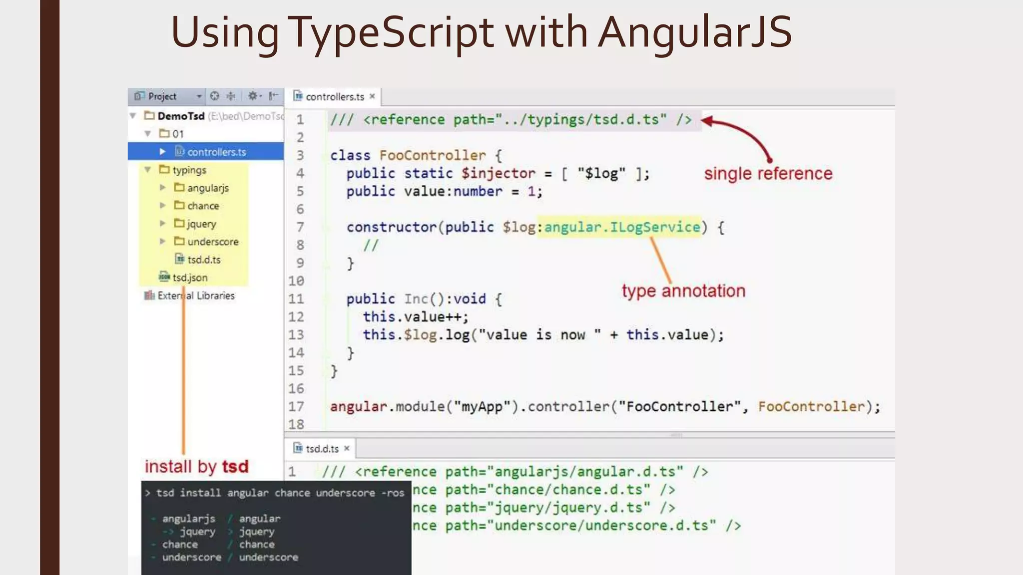 UsingTypeScript with AngularJS 